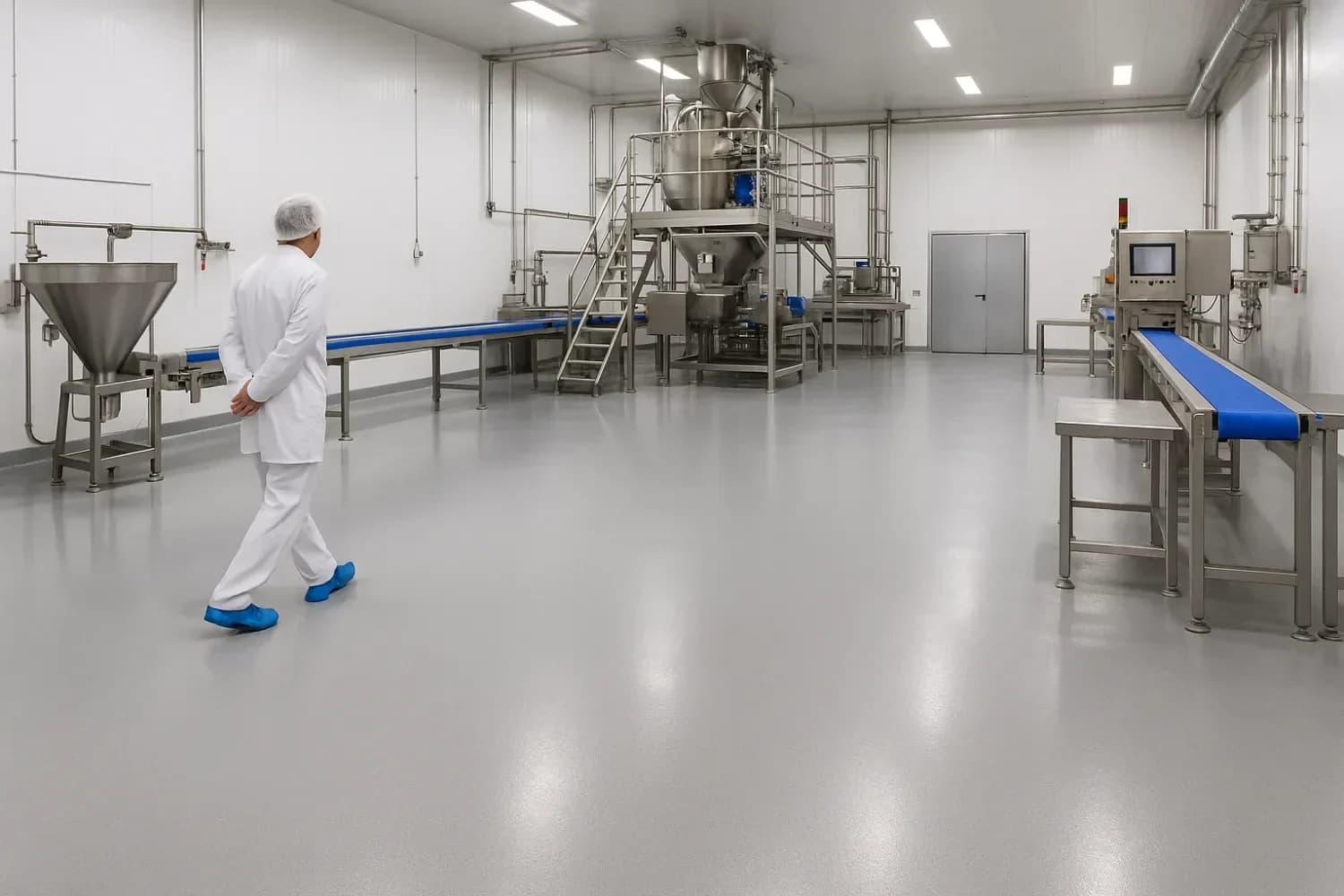 Bright, seamless finish in a production room